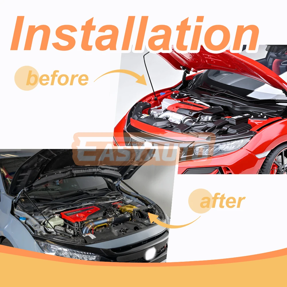 โช้คอัพฝากระโปรงหน้าสำหรับนิสสัน เอ็กซ์เทรล ที32 และนิสสัน โร้ก ปี 2014-2022 แบบแก๊ส 2 ชิ้น