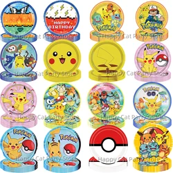 7/9 인치 포켓몬 파티 플레이트 생일 장식 피카추 Poke Ball 일회용 종이 접시 베이비 샤워 키즈 호의 선물 파티 용품