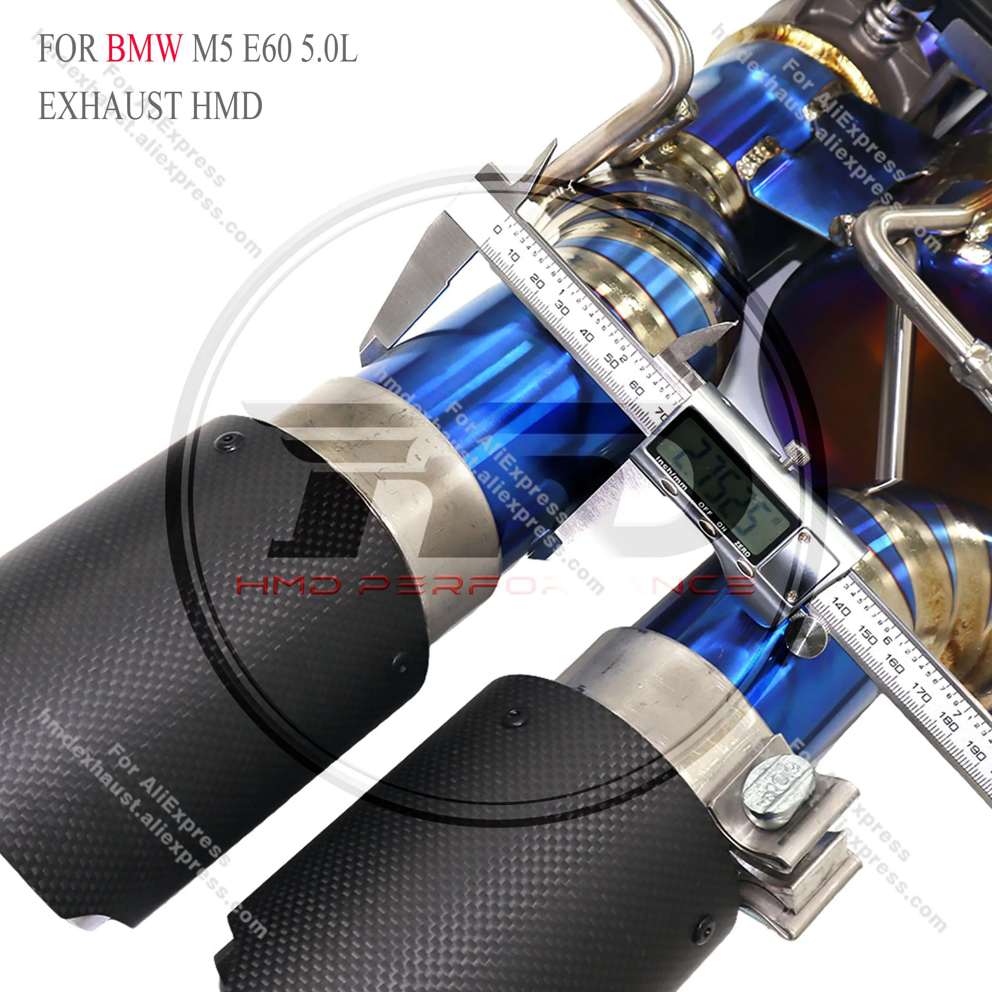 HMD for BMW M5 E60 5.0L V10 Titanium Exhaust System Catback with Valve Control  Race Sound