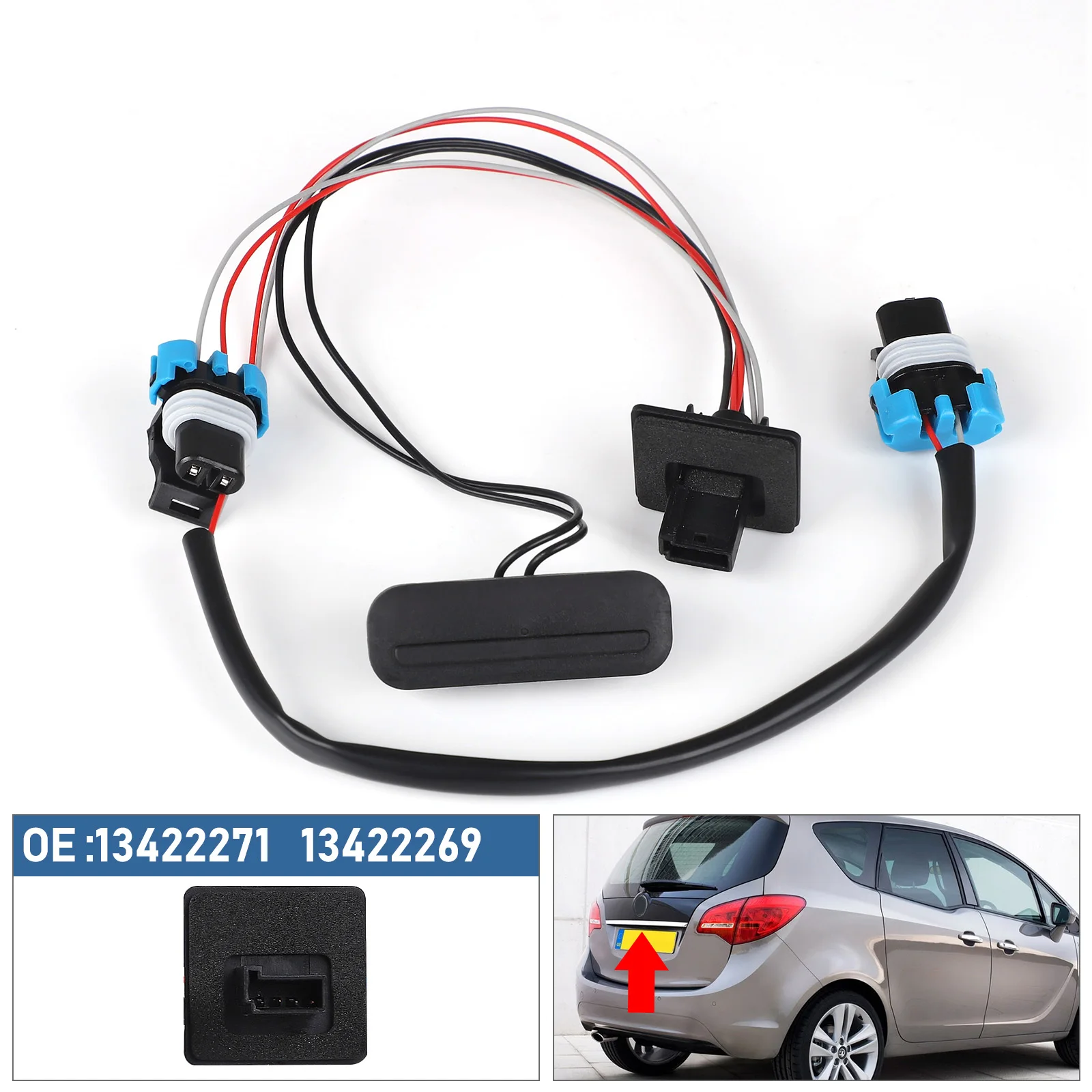 

Для Opel Vauxhall Meriva Mk Ii 2010-2020 автомобильный переключатель замка багажника, черный переключатель открытия багажника 13422269 13422271