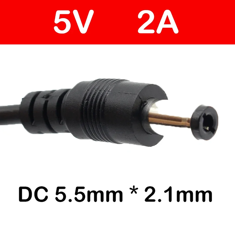 AC100-240V To DC5V 2A Power Supply Adapter 5.5x2.1mm EU US Plug For LED Strip Android TV Box Camera