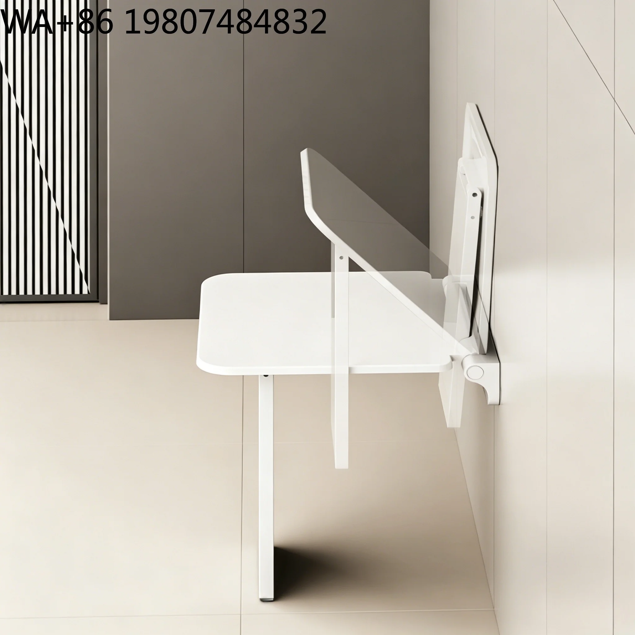 Compact Space Saving Wall Mount Foldable Shower Bench Max 200kg Load Lightweight Practical Bath Stool For Elderly Disabled