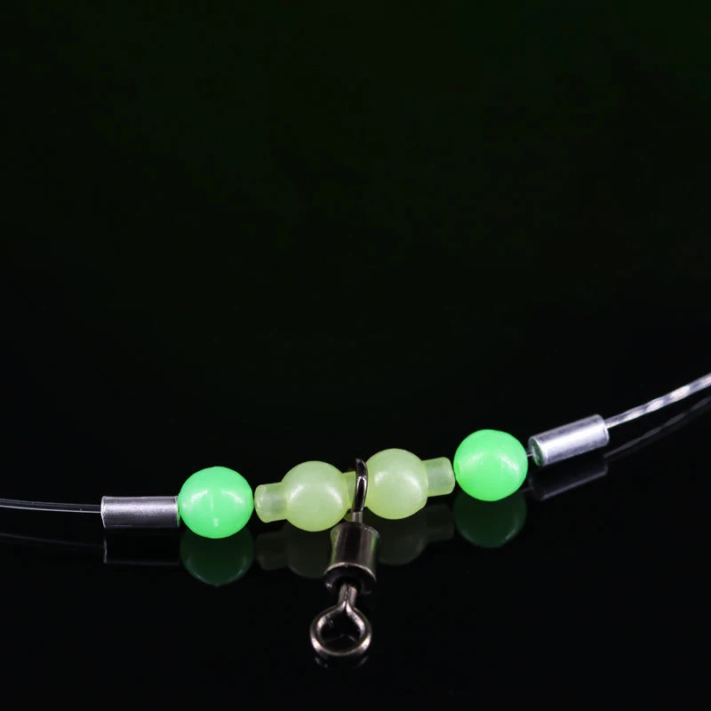 50 Stück Leuchtende Kürbisförmige Wirbel Fluoreszierende Sprengringe Balance-Wirbel Verbinder Angelzubehör Outdoor-Angelzubehör – Detail 4