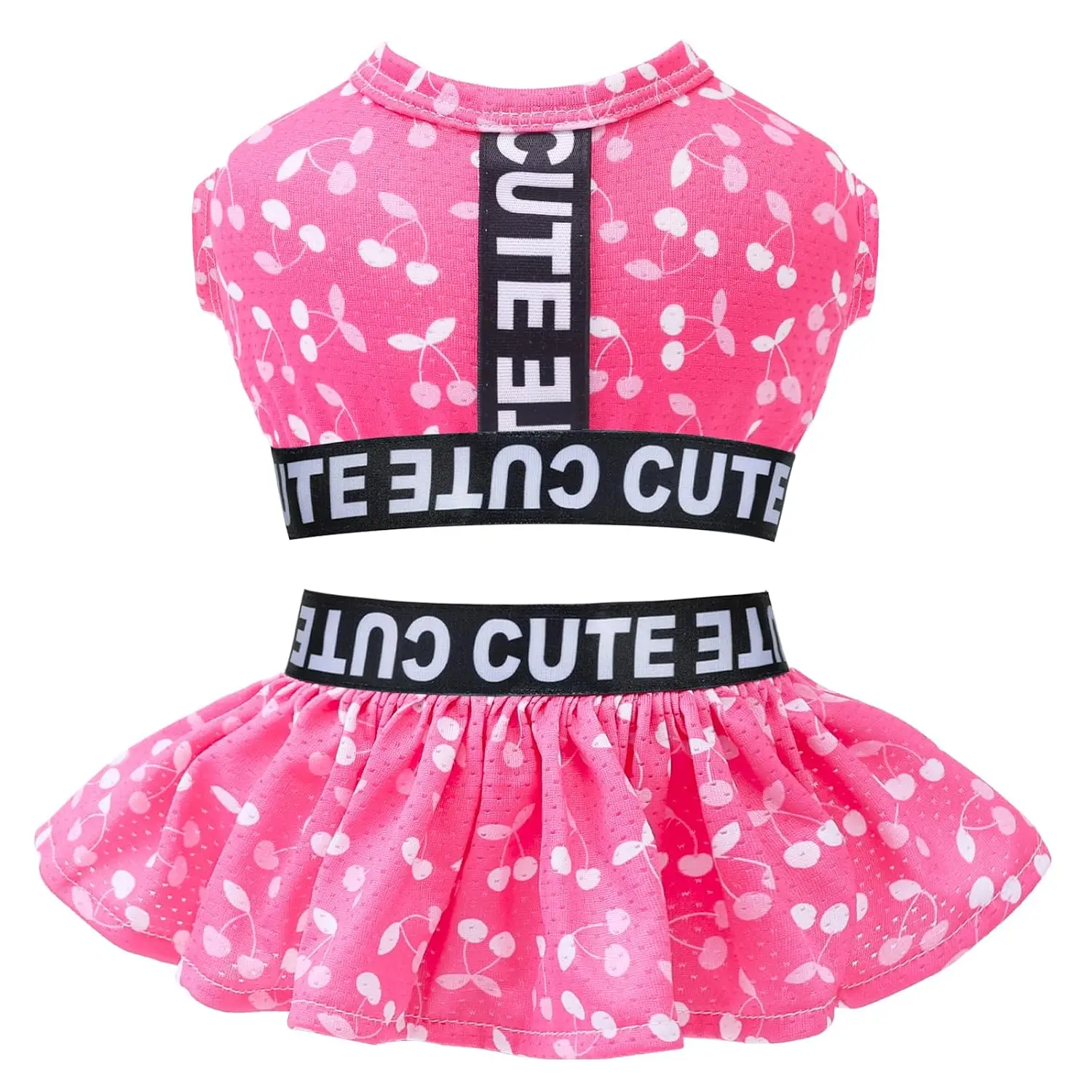 Two Piece Dog Dress Lightweight Puppy Skirt Small Dogs Girl Clothes Cat Apparel SPS12S, Customized
