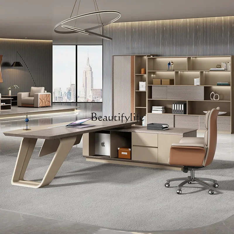 ls 51High-end light luxury desk, simple modern class desk