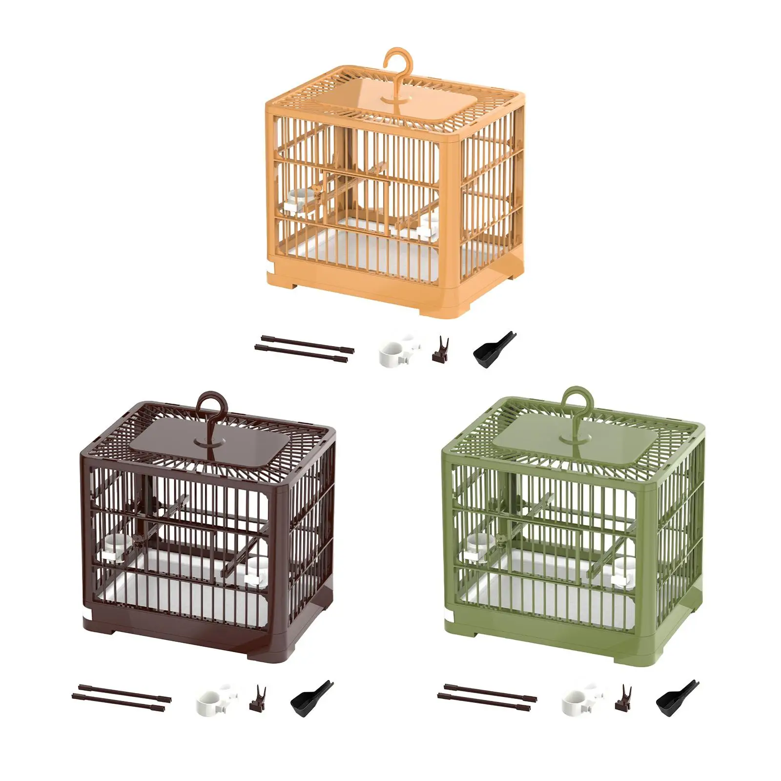 Bird Cage, Bird House, Pet Supplies with Standing Pole, Foldable Parrot Nest,