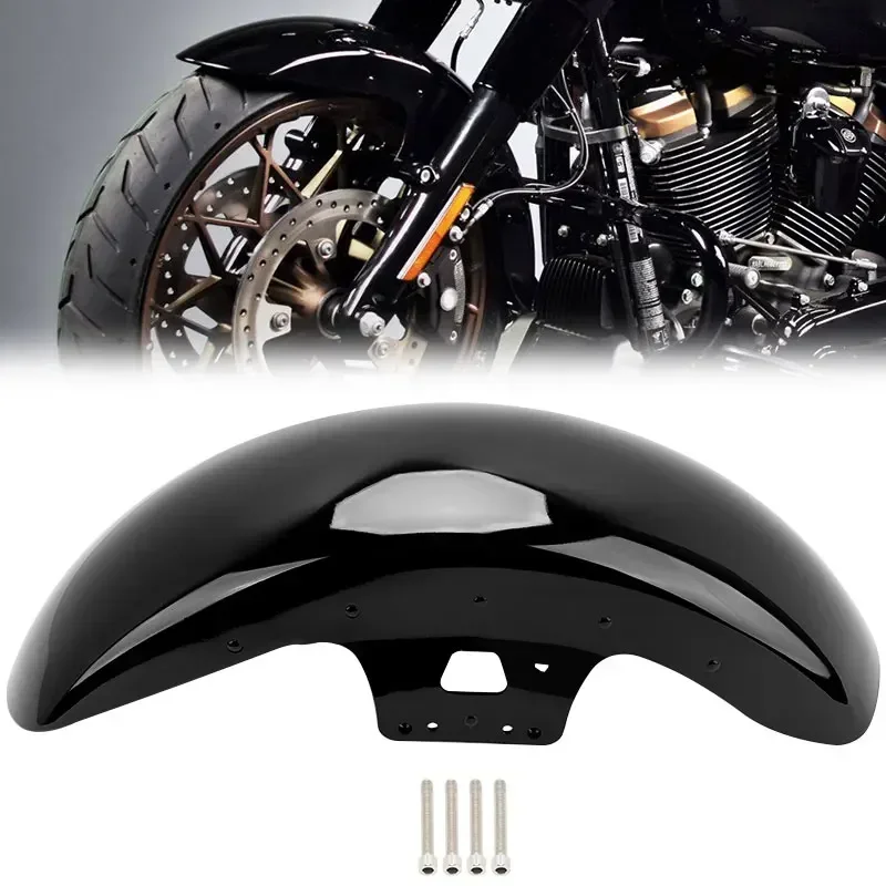 

Motorcycle Gloss Black 19" Wrap Front Fender Mudguard Cover For Harley Touring Road King Electra Street Glide 2014-up