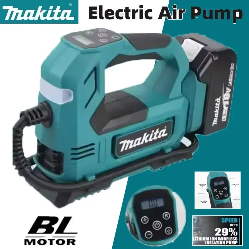 Makita Pump Handheld Air Compressor Portable Cordless Tire Inflator 18V Battery Electric Air For Car Bicycle Tires Ball
