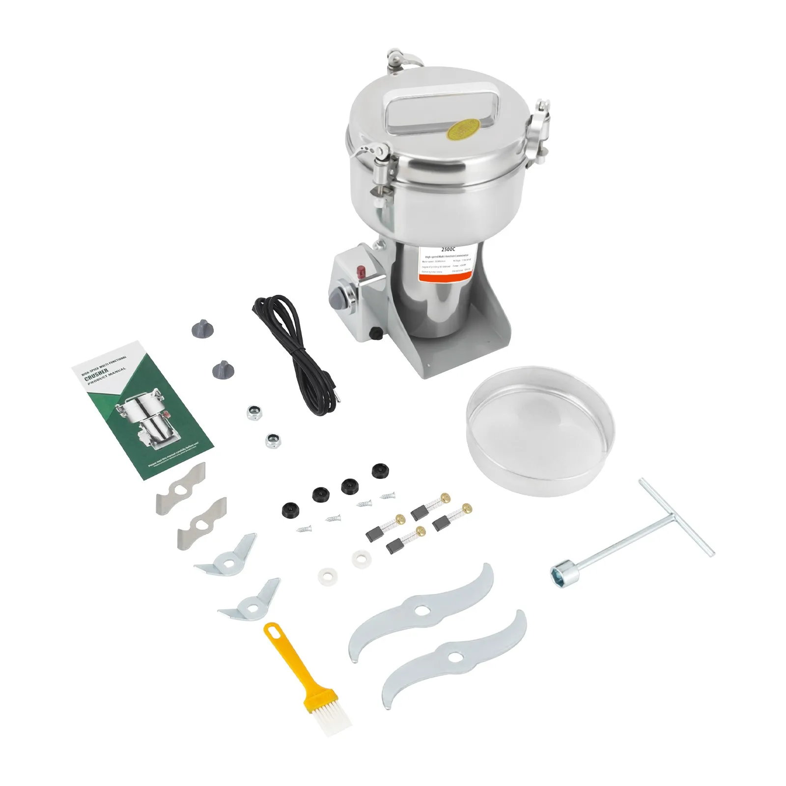 مطحنة توابل وقهوة كهربائية شديدة التحمل تجارية - 32 ك دورة في الدقيقة، سعة 5.5 رطل، مطحنة حبوب لمطعم المطبخ