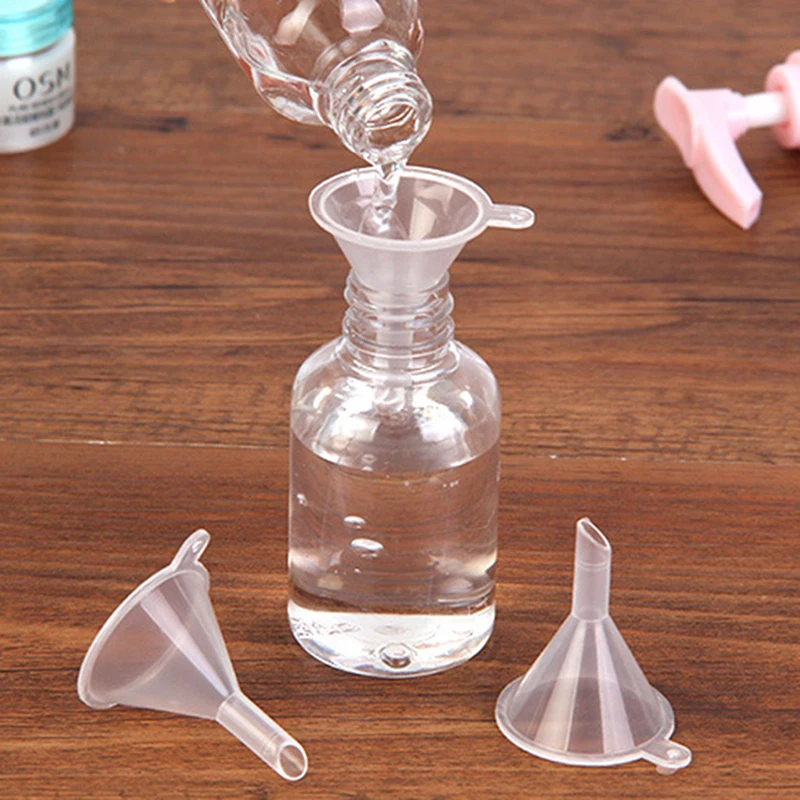 10pcs/lot Plastic Small Funnels For Perfume Mini Liquid Essential Oil Filling Empty Bottle Packing Tool