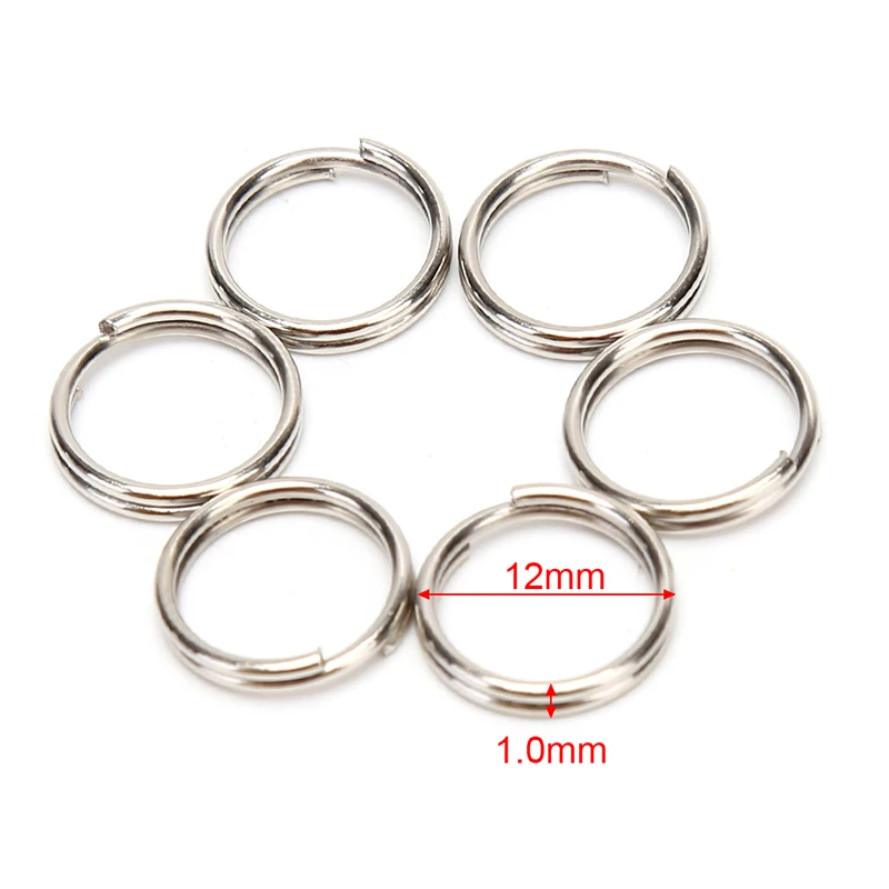 100pcs DIY Metal Key Holder Split Rings