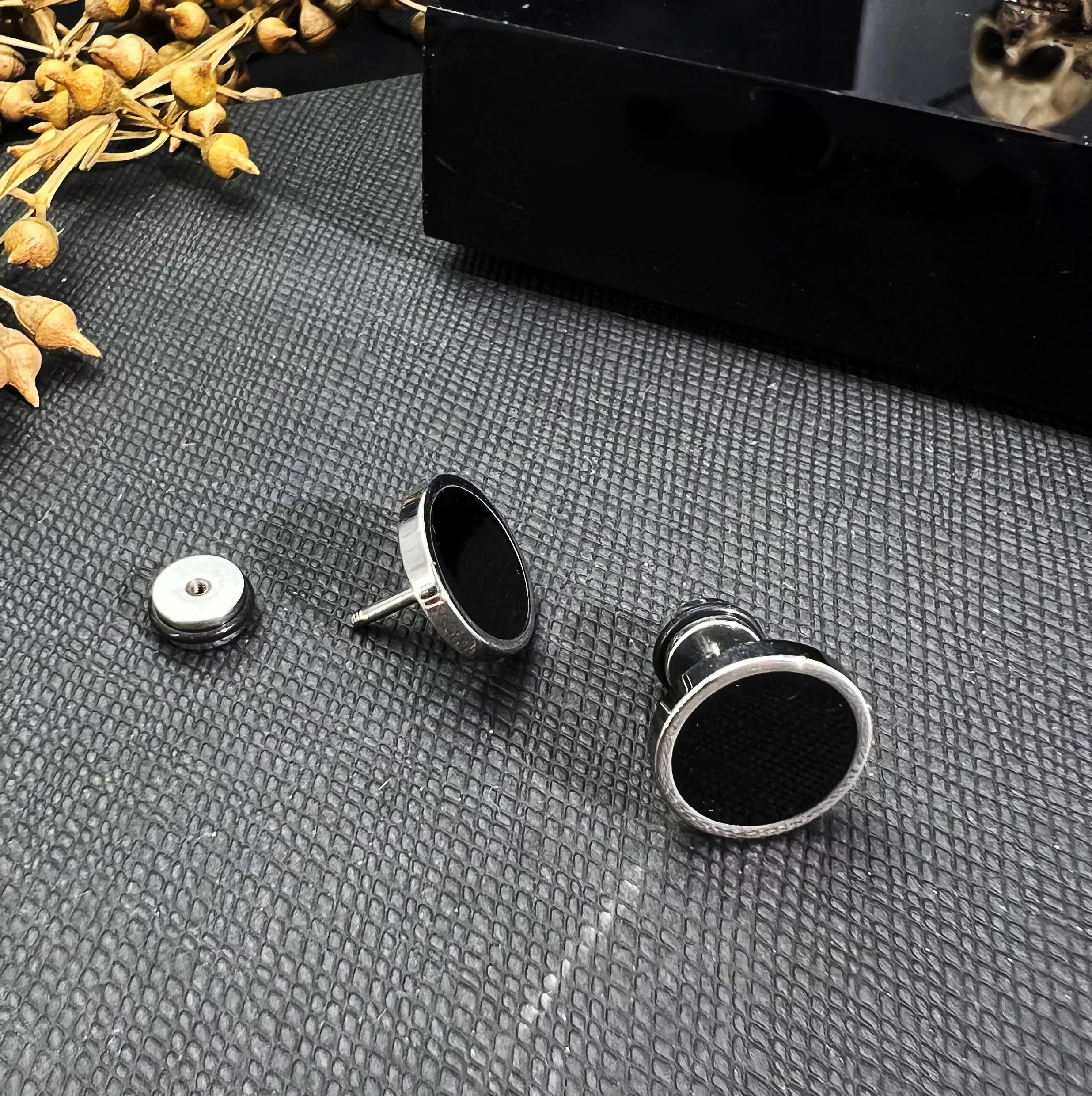 Besyvvin Magnetische Oorbellen Roestvrij Staal Niet-Geboorde Oorbellen Punk Oorbellen Cz, Roestvrij staal