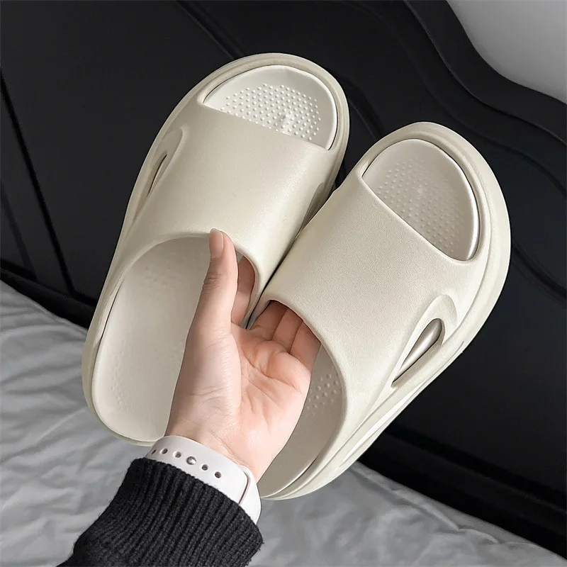 Custom.2025 Women's Summer Height-Increasing Thick-Soled Non-Slip Versatile One-Strap Casual Fashion Wear-Resistant Large-Soled