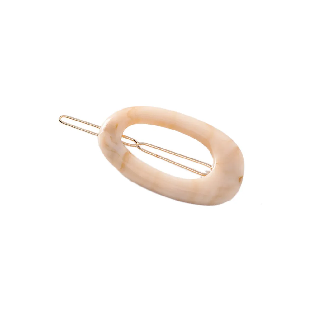 5Pcs Oval Hair Clips Acrylic Barrettes for Women Girls Elegant Fashion Hair Accessories Wedding Party Daily Use Oval Hairpin