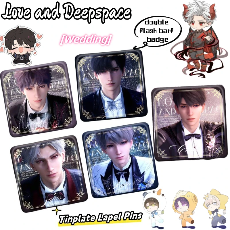 

Love and Deepspace Caleb Xavier Zayne cartoon game peripheral badge personalized creativity Rafayel Sylus double flash barf gift