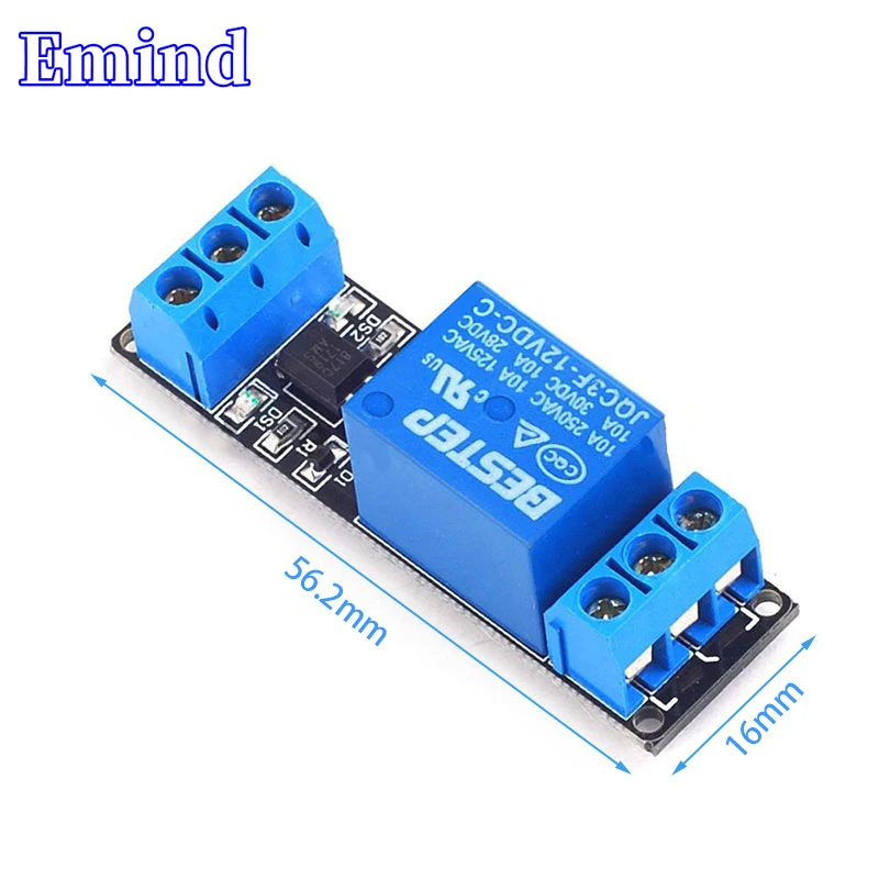 3/10/20/50/100Pcs 1-Way Electromagnetic Relay Module 5V/12V/24V PLC Control Driver Board Optocoupler Isolation Low Level Trigger