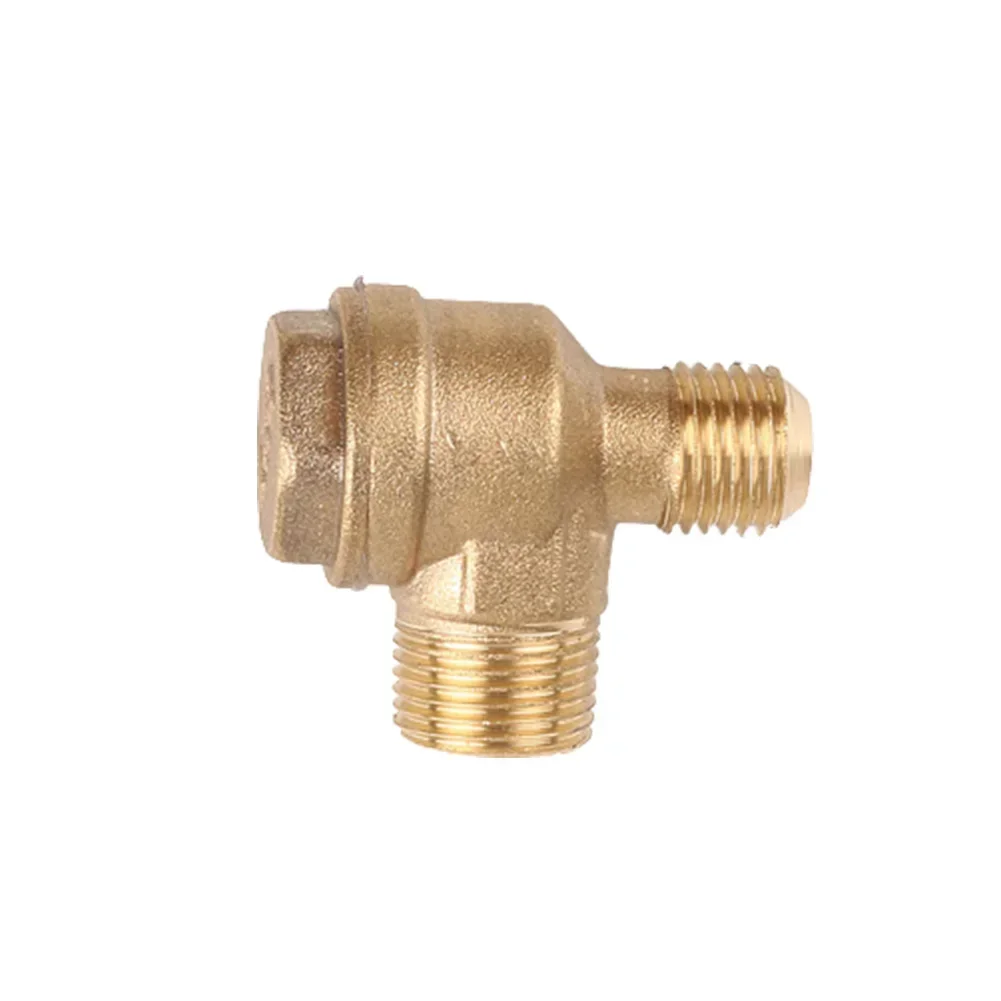 2 Port Brass Male Threaded Check Valve Connector Tools For Air Compressor For Oil-free Air Compressor Workshop Parts