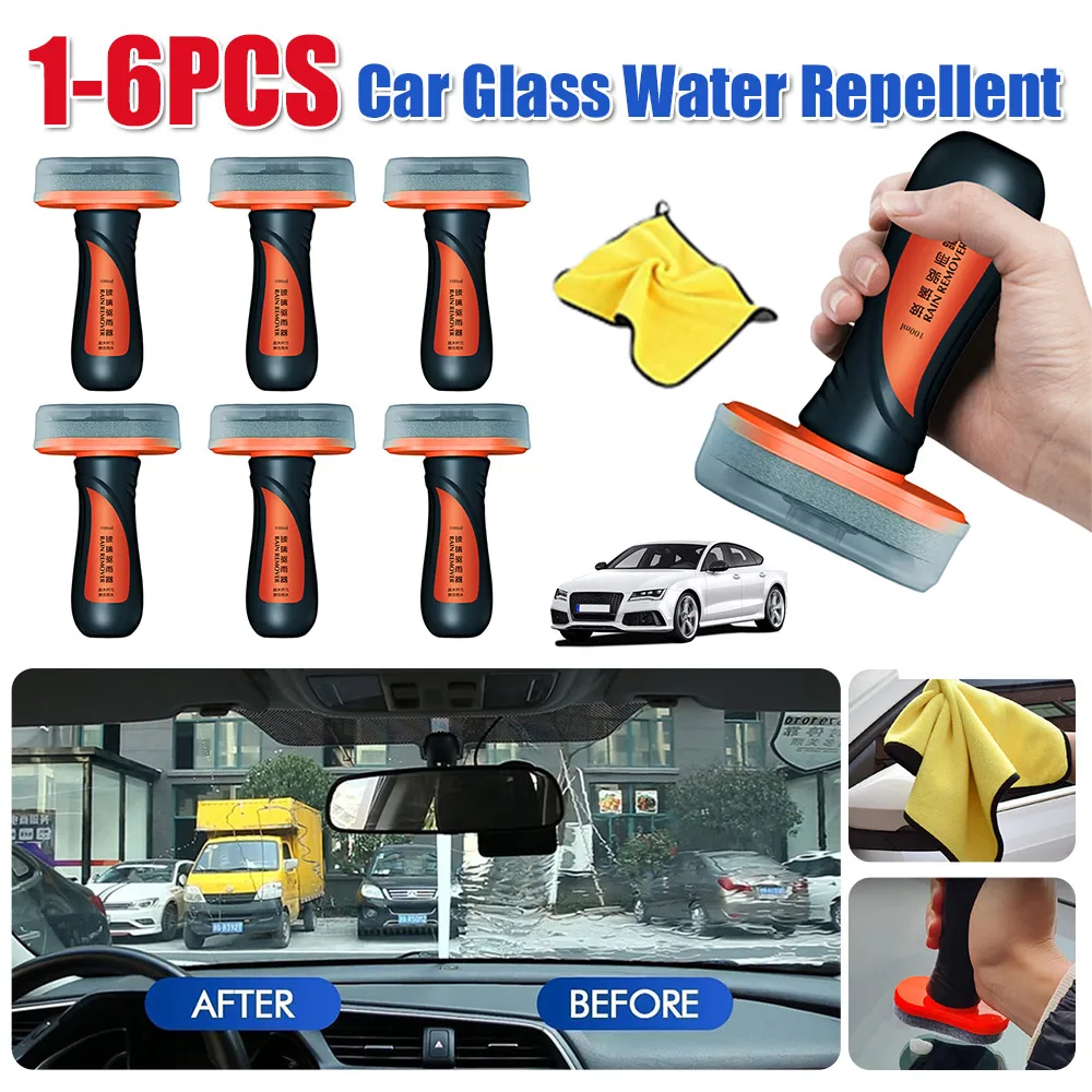 Handheld Glass Emulsion Oil Film Remover Car Windshield Cleaner For Front/Side/Rear Windows Rearview Mirror Oil Film Cleaner