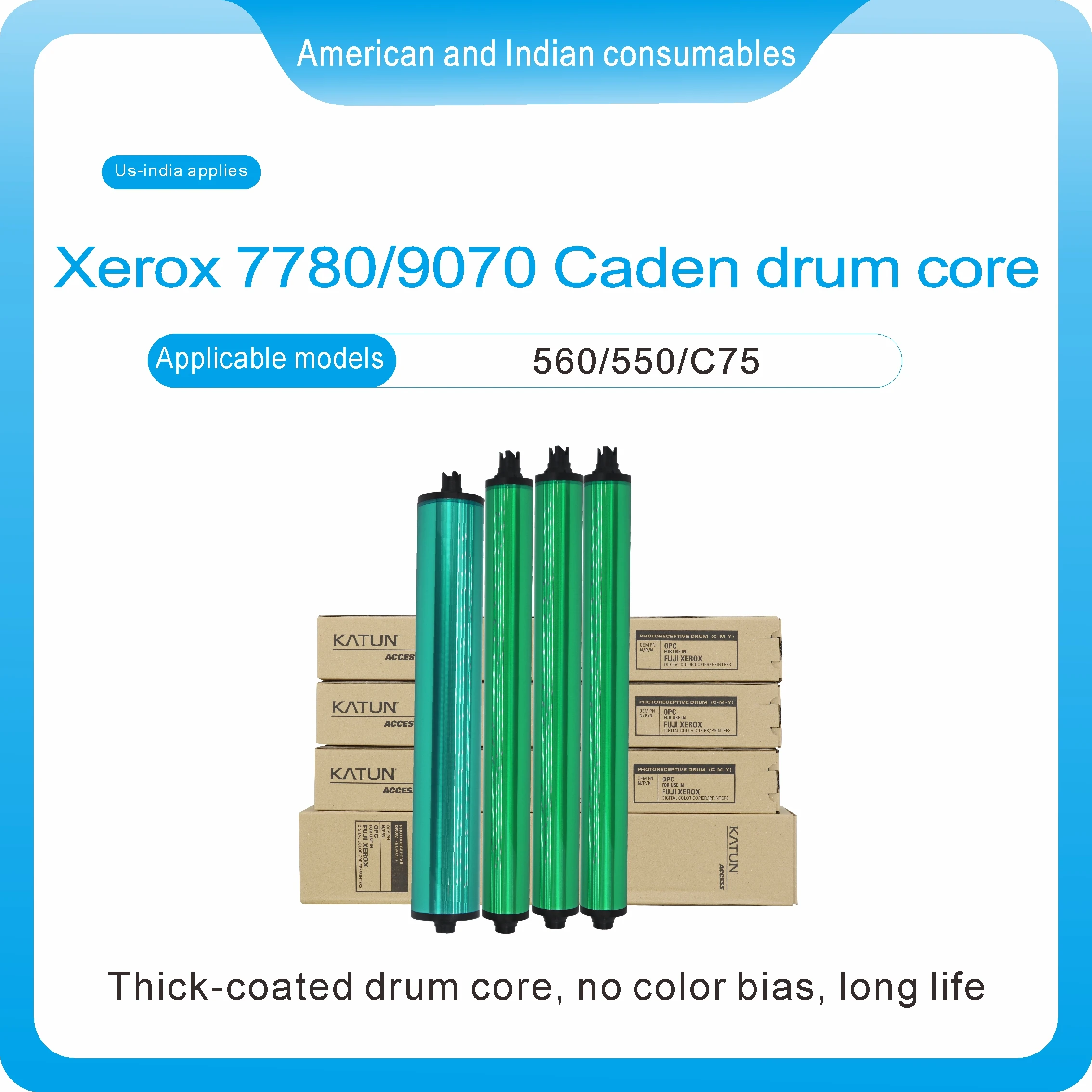 013R00655 013R00656 CT350777 700i Xerox7780/9070 Caden Drum Corethick-Coated Drum Core, No Color Bias, Long Life