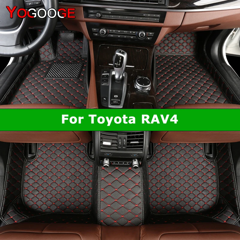 

YOGOOGE Custom Car Floor Mats For Toyota RAV4 2005-2023 Auto Carpets Foot Coche Accessorie