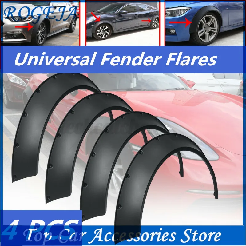 

Universal Flexible Car Fender Flares Extra Wide Body 4Pcs 3.1"/80mm Wheel Arches