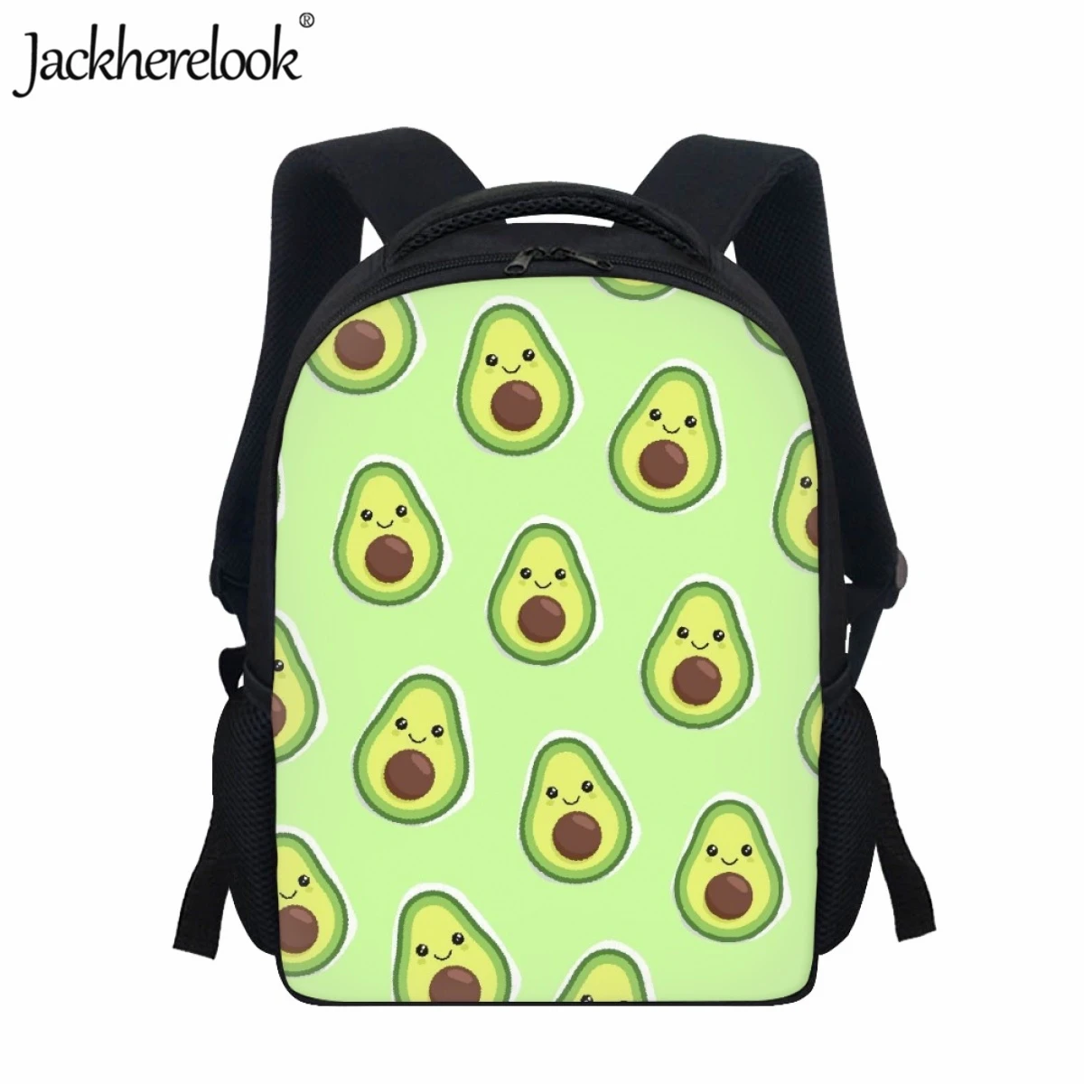 

Jackherelook Kawaii Avocado Cartoon Print Backpack for Kids Practical New School Bag Casual Travel Pupils Boys Girls Book Bags