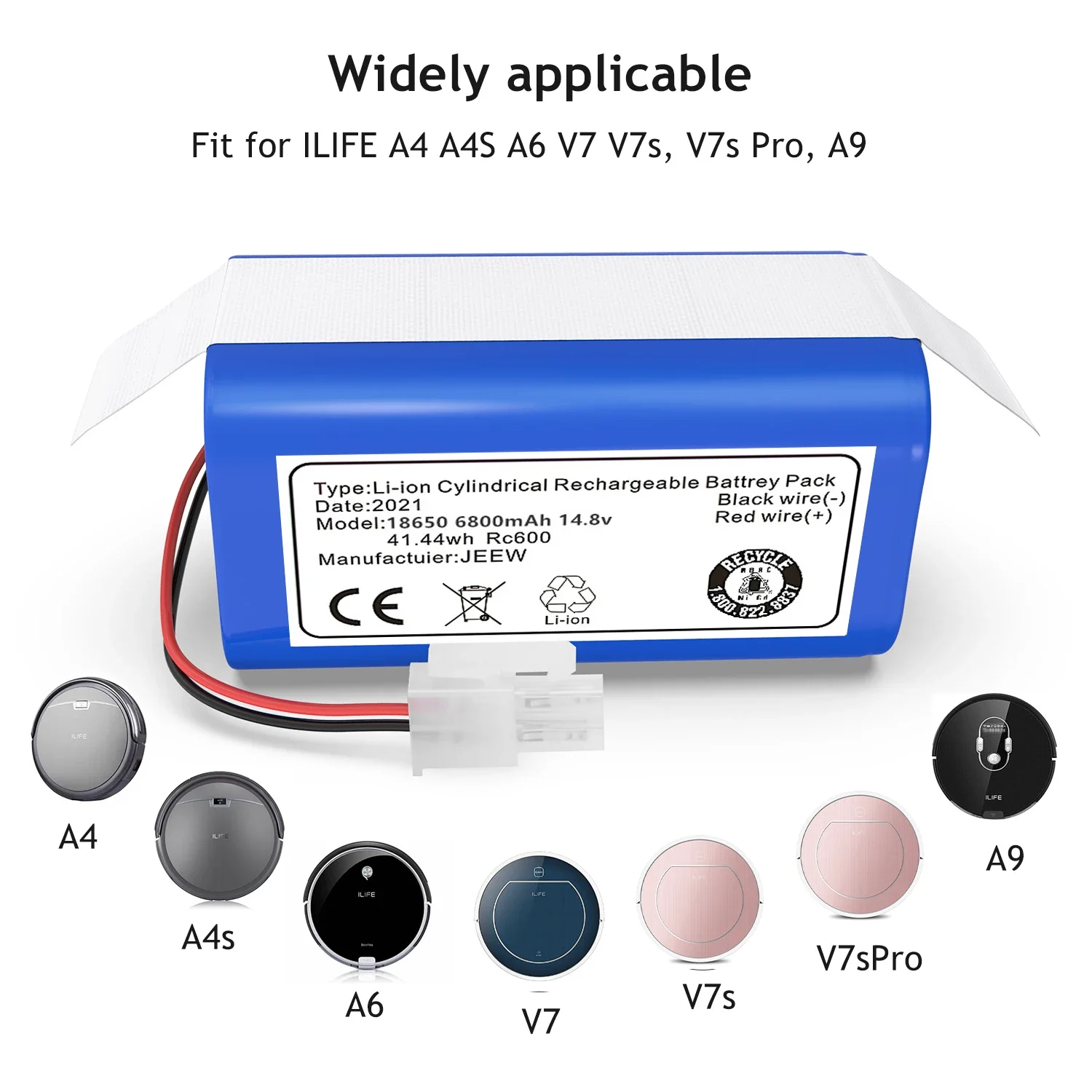 14,8 V 9800mah Batterie Des Gutrend Stil 220 Roboter Staubsaugers Li-Ion 18650  Wiederaufladbare  Smart Home Zubehör image 2