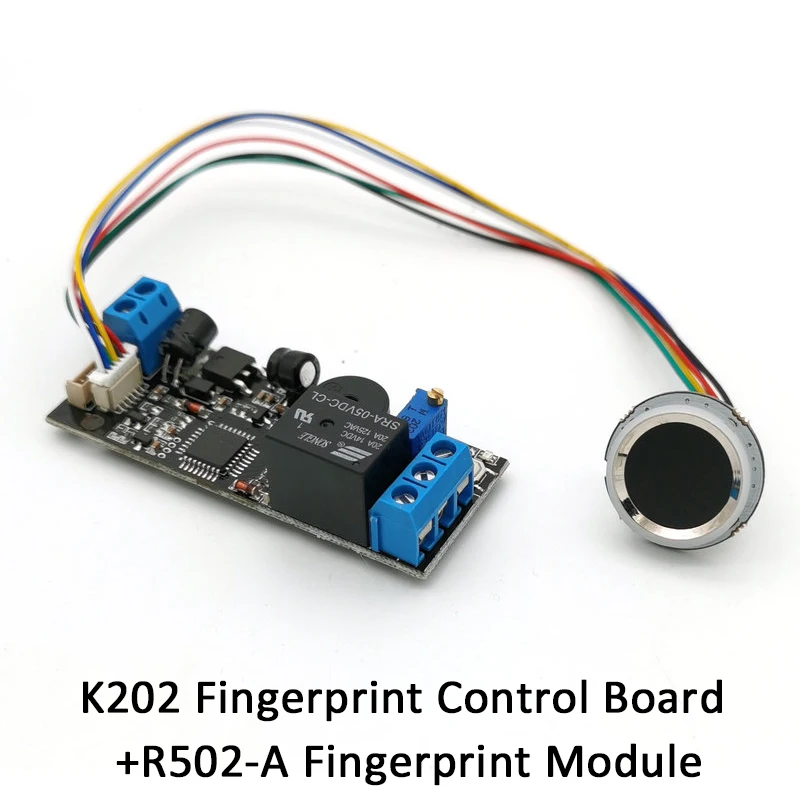 

K202+R502-A DC12V 120 Capacity Low Power Consumption Fingerprint Control Board + R502-A Fingerprint Module