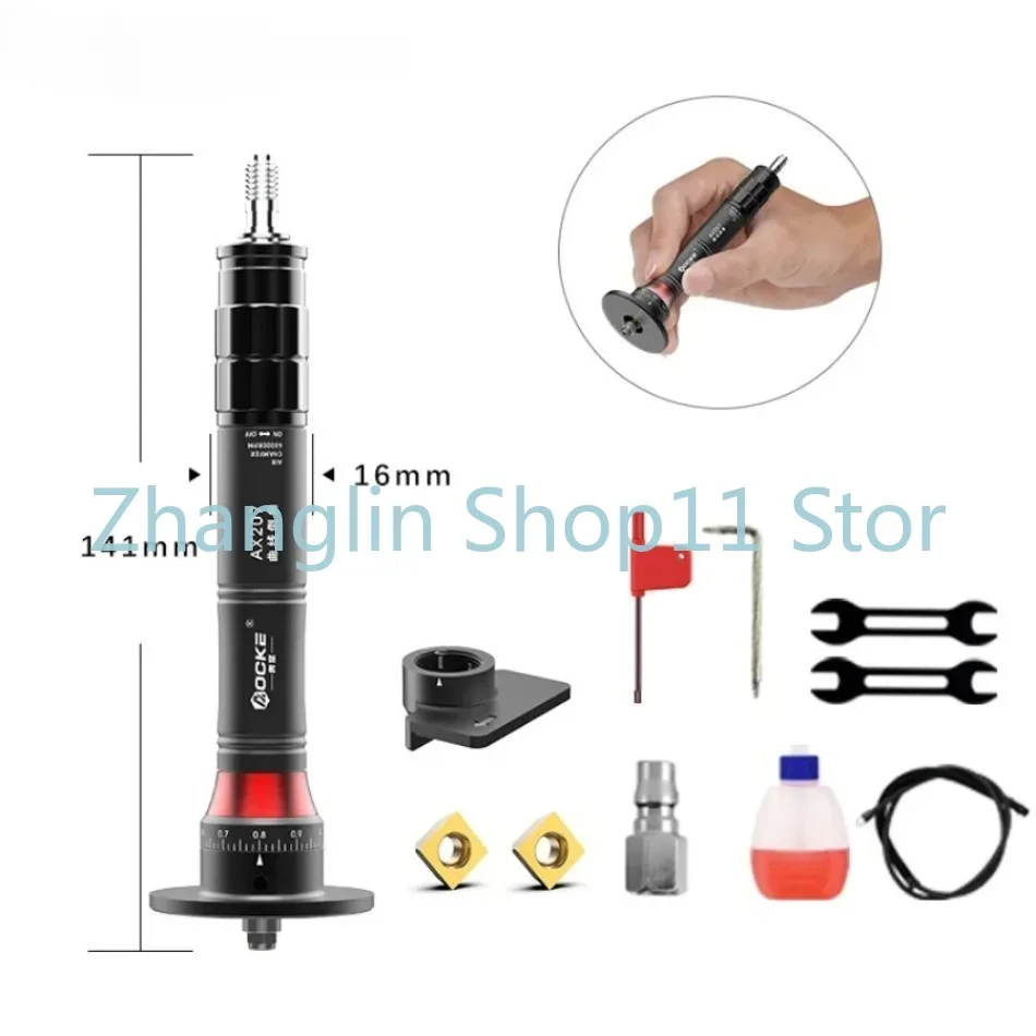 AX207 Mini Pneumatic Chamfering Machine 45 Degrees Metal Deburring Chamfer Tool Handheld Adjustable With Blades