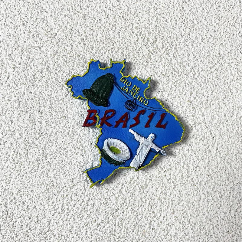 

Rio de Janeiro tourism souvenir, 3D creative map board refrigerator sticker, powerful magnet