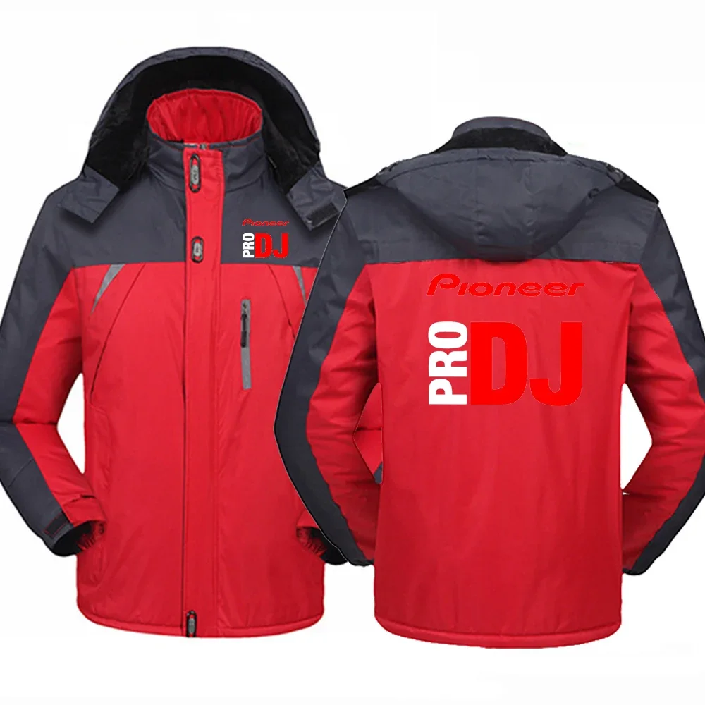 2024 Autumn Winter Men's DJ Pioneer PRO Logo Printed Personality Splicing Windproof Cold Prevention Warm Mountaineering Clothing