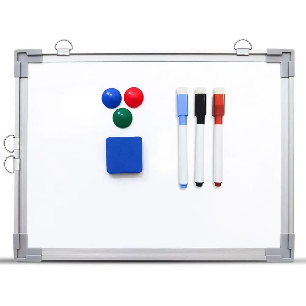 Lavagna magnetica cancellabile a secco lavagna magnetica cancellabile a secco su entrambi i lati con ganci per aula ufficio 40x30cm parete per l'insegnamento