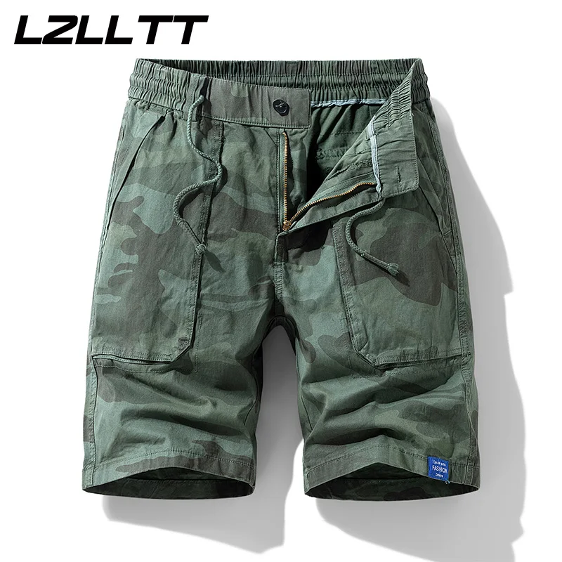 New Summer Men Cotton Cargo Camouflage Shorts abbigliamento uomo Casual Breeche Bermuda Beach Jogger Shorts maschio Hot Dropshipping