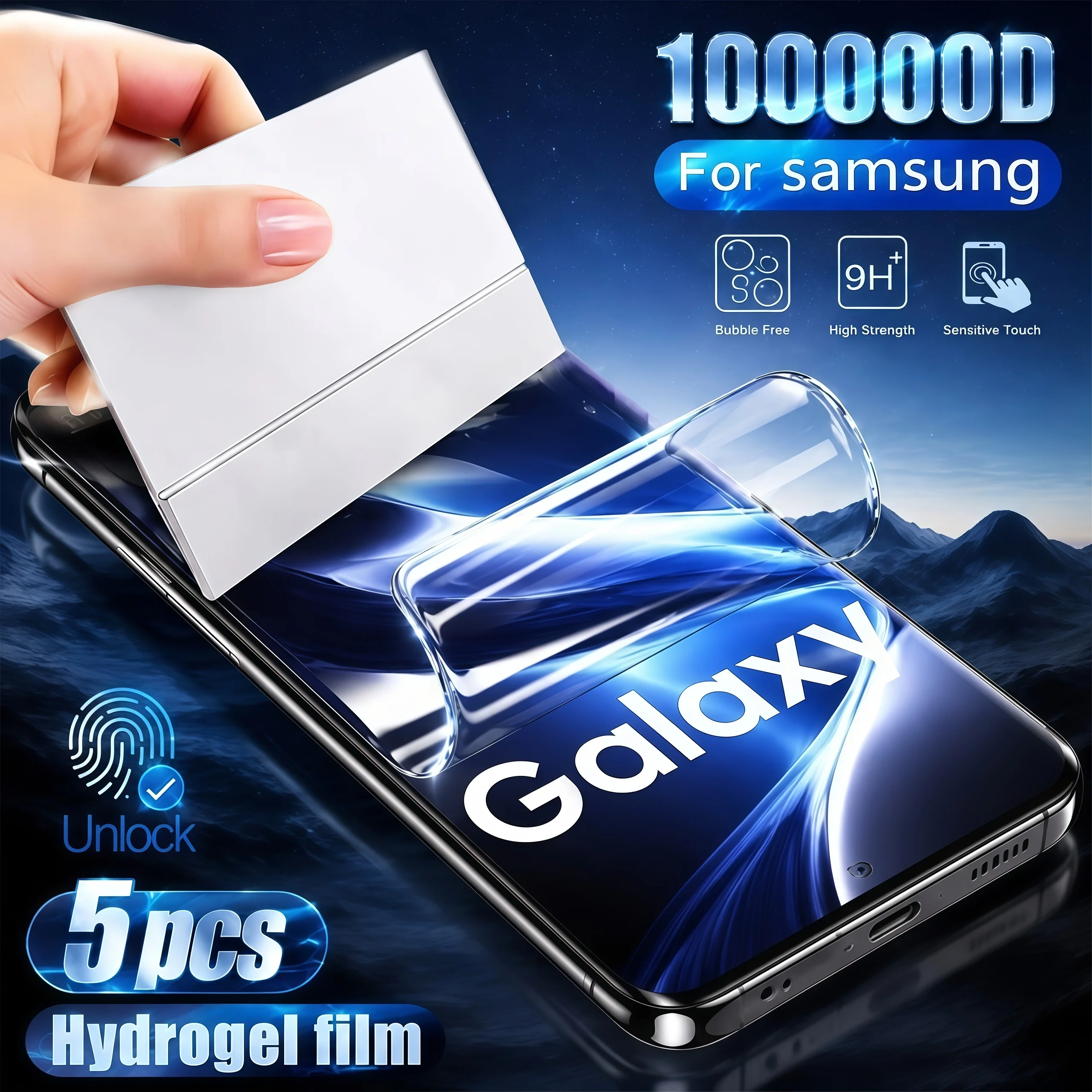 5 Pcs High Definition Hydrogel Film Screen Protector Compatible for Samsung for Galaxy S26 S25 S24 S23 Ultra Plus S21 S20 FE S22