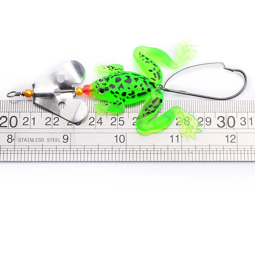 

4pcs Fishing Lures Tear Resistant Reusable Long Term Preserved Frog Shape Baits Vivid Design Carp Bass Tackle Accessories Soft
