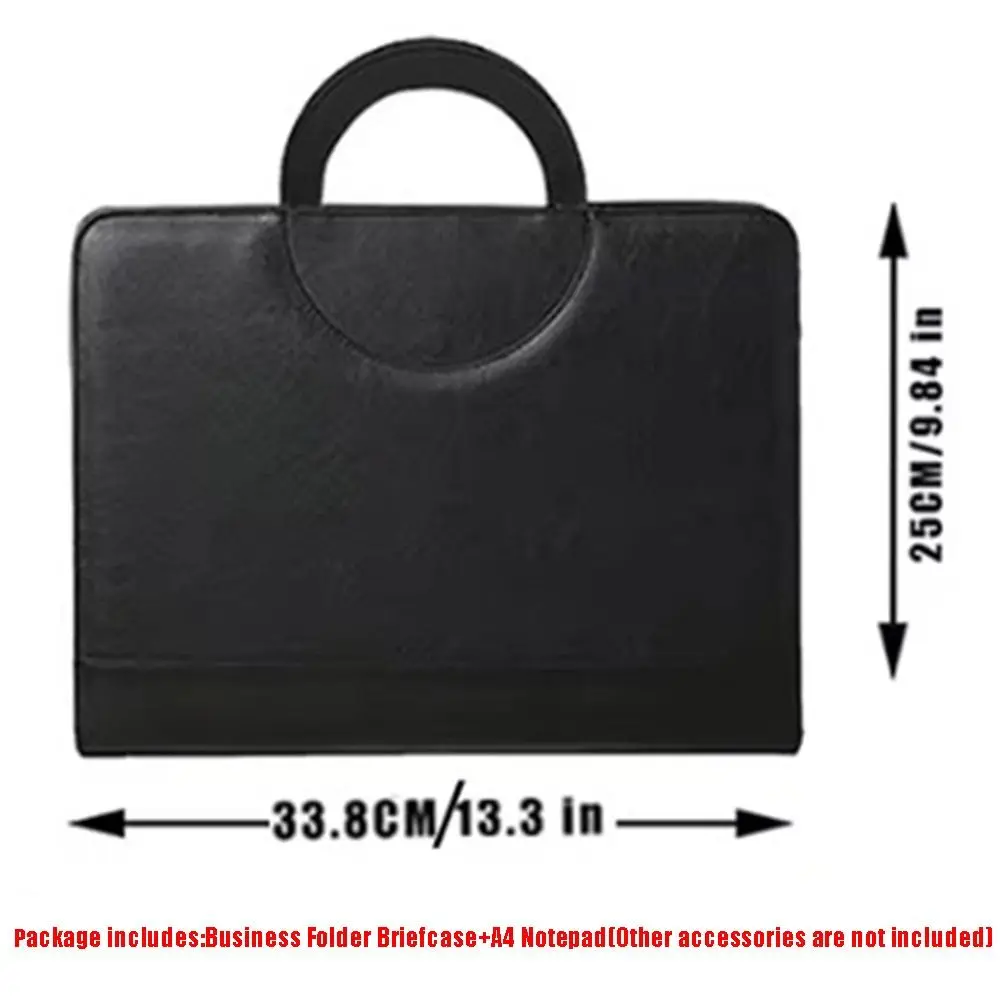 PU Leather A4 Clipboard Folder Stationery Multifunctional Document Organizer with a4 Notepad Portable Contract File Folders