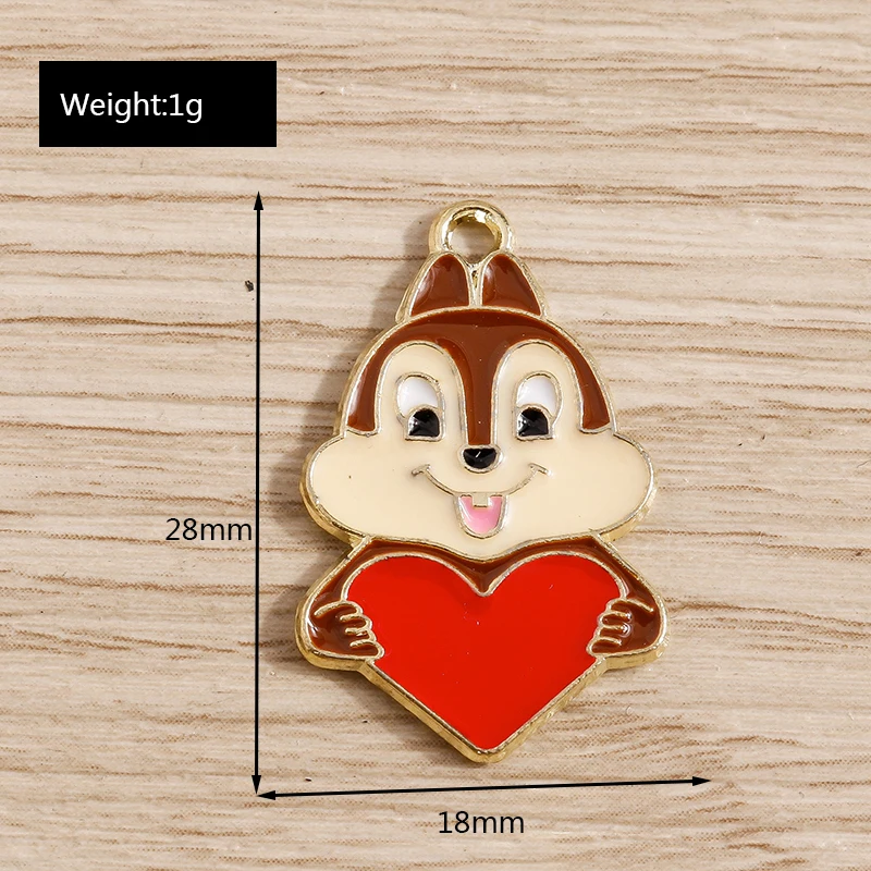 Tusember 10 Stück Tier-Anhänger, niedlicher Emaille-Frosch, Ente, Elefant, Pinguin, Charms für Schmuckherstellung, Ohrringe, Halskette, Zubehör – Detail 12
