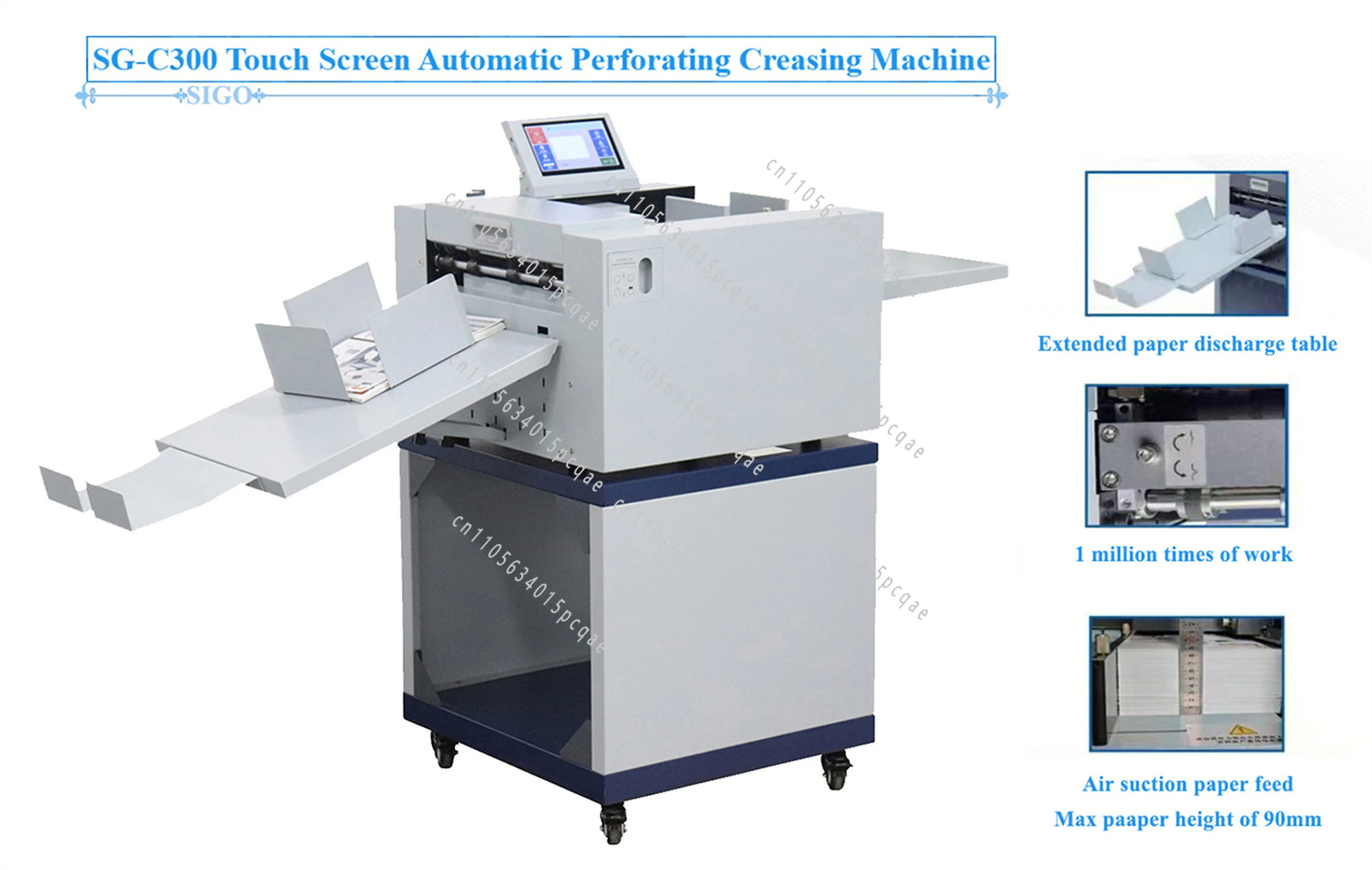 Feeding Air Suction Creasing Machine Desktop Paper Creaser SG-C300 A3 Size Paper Creasing  Machine Automatic Paper