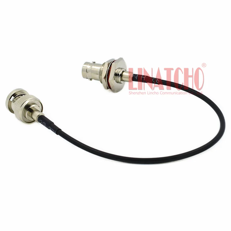 20cm BNC Male to Water Proof BNC Female Bulkhead Using RG174 Coax Cable