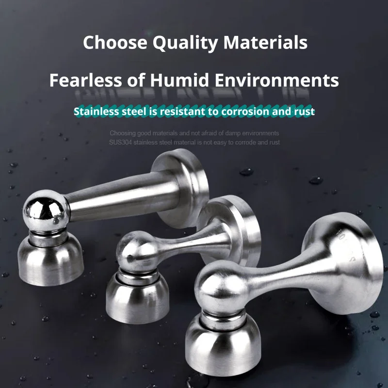 Upgraded Extended Sturdy Stainless Steel Door Holder, High Magnetic Force Anti-Collision Door Blocker, Heavy-Duty Magnet Door St