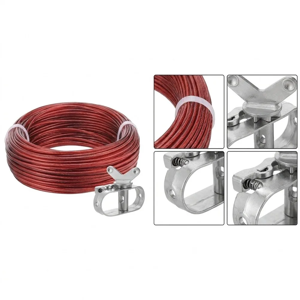 Pool Closing for kit with For Winch and for cable for Easy Winter Cover Tightening 100ft or 150ft Plastic Coated Steel Rope
