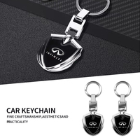 1/2Pc 3D Metal Leather Auto Emblem Badge Keychain For Infiniti C FX35 Q50 Q30 ESQ QX50 QX60 QX70 EX JX35 G35 G37 QX4 QX60 FX50