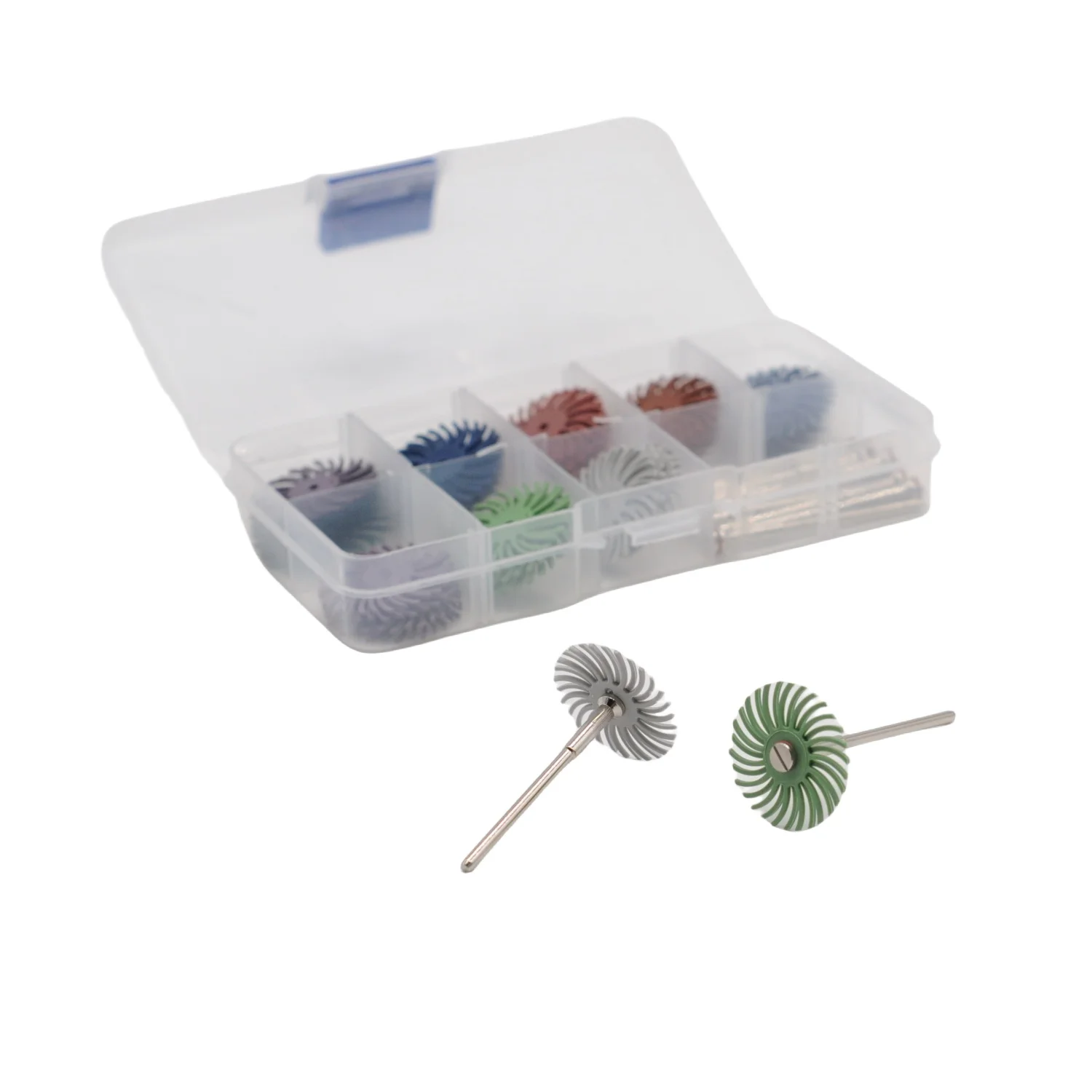 1set Dental Composite Spiral Finishing Polishing Disc Wheel +10pcs Dental Lab Polishing Shank Mandrel 2.35mm