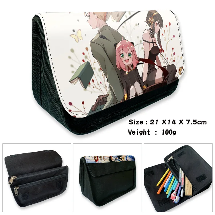 SPY×FAMILY  Animation Derivative Student Supplies Cartoon Zipper Pencil Pouch Male or Female Multifunctional Bag Handbag