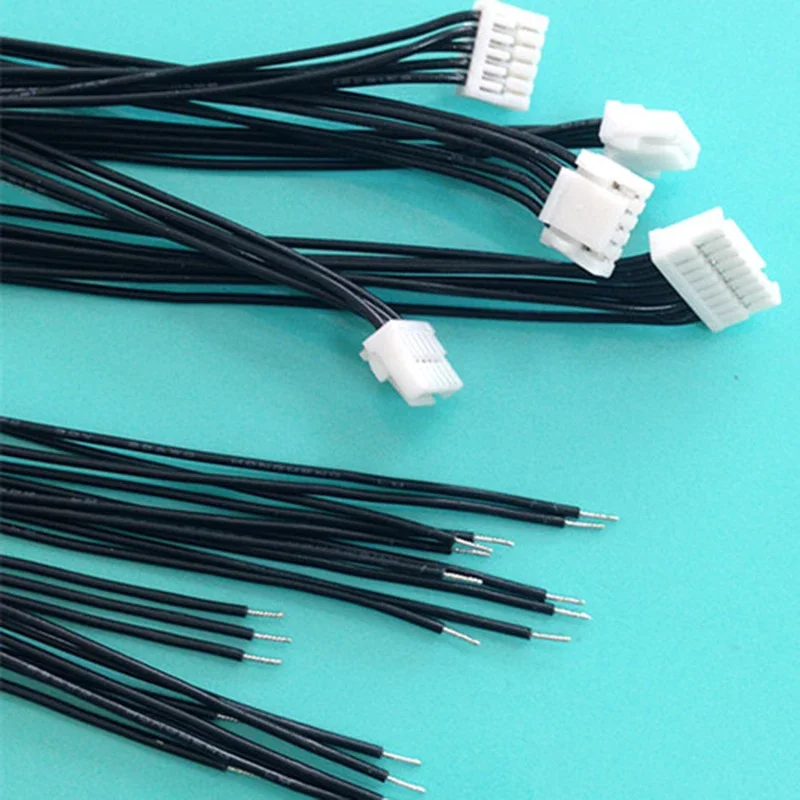 

50pcs GH 1.25 Pitch LCD Screen Cable Connector 2/3/4/5/6/8/10/12 Single Head 20CM Long Black