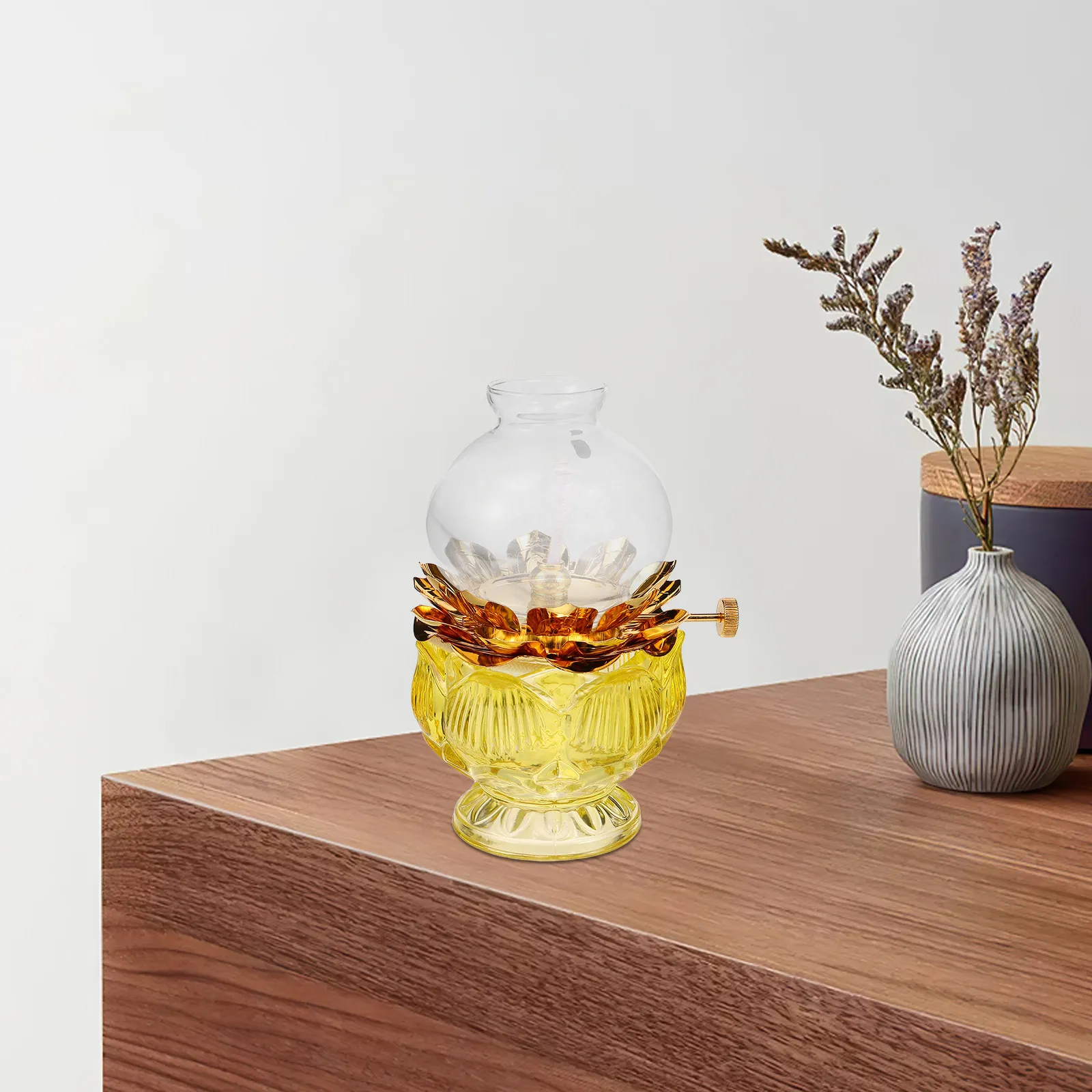Glass Hurricane Lamp Shade Oil Lantern Replacement Globe Chimney Spherical Lampshade Vintage Lamp Dual Holes Clear Glass Chimney