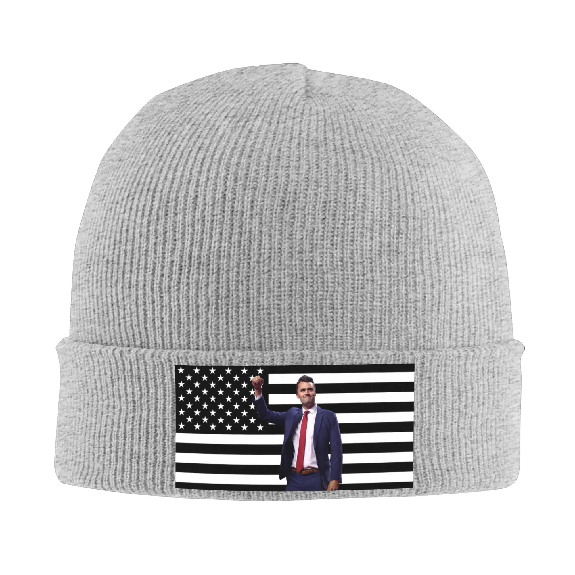 

Вязаная шапка с американским флагом Charlie Kirk, осенне-зимняя шапка, теплая уличная кепка унисекс для мужчин и женщин, подарки