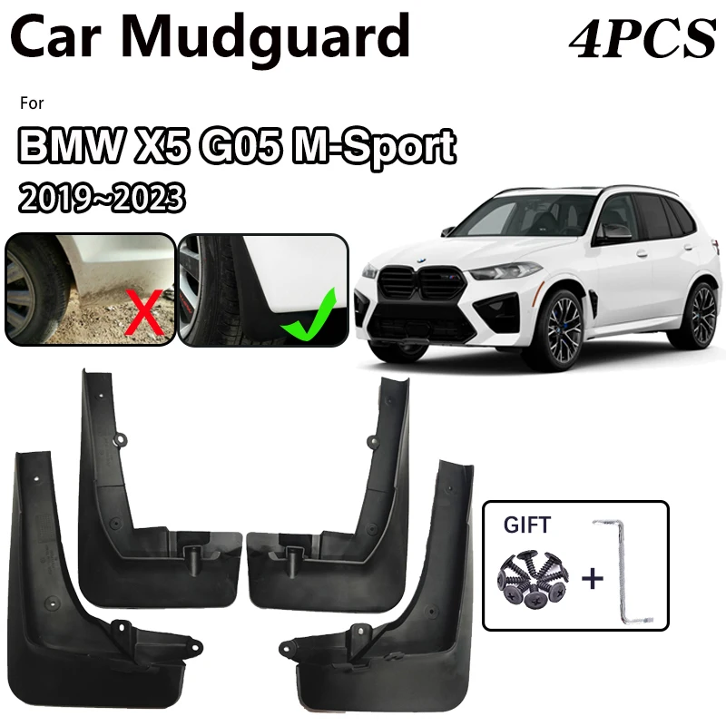 

Car Mud Flaps For BMW X5 M Sport G05 2019~2023 Front Wheel MudFlaps Fender Mud Guards Splash Protect Mudguards Auto Accessories