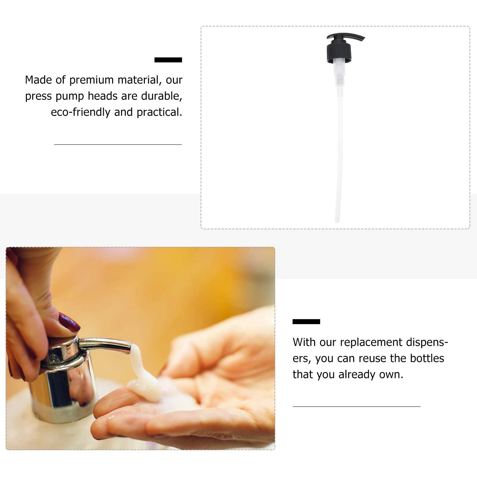4 PCS Replacement Lotion Pump Soap Pump Dispenser Soap Pump Dispener Bottle Emulsion Lotion Jars Press Pressure Body Wash