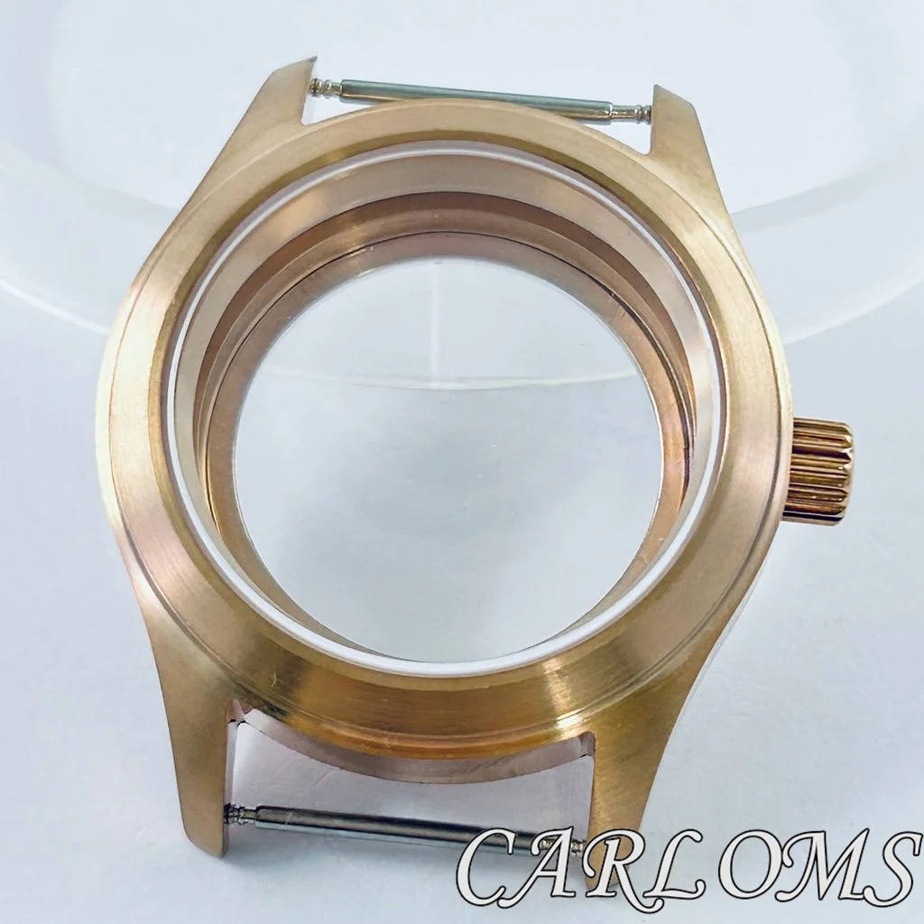 

TOP 36mm 39mm ETA 2824 PT5000 NH34 NH35 NH36 4R35 4R36 Movement Rose Gold Brushed Watch Case Sapphire Glass